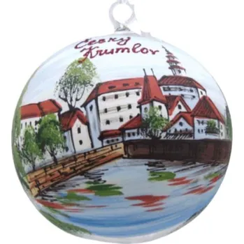 Vánoční ozdoba Vánoční ozdoba koule motiv Český Krumlov