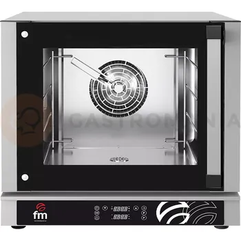Konvekční pečící trouba elektrická se zvlhčováním komory, 4x GN2/3/ 430x340 mm, elektrické ovládání, 590x705x540 mm | FM INDUSTRIAL, RX