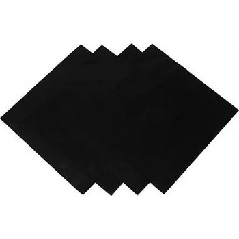 Ochranná folie na sporák - hliníková - 4 ks - Černá