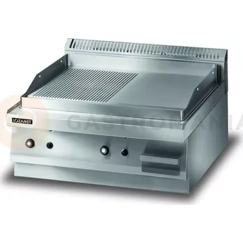 Kuchyňský gril Grilovací deska plynová, vroubkovaná/hladká, 8 kW, 700x650x270 mm | LOZAMET, LGG625