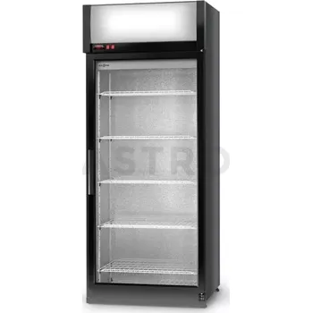 Lednice Chladící skříň jednostranně prosklená s křídlovými dveřmi, horní agregát, ventilátor, 4. tř., nerezový korpus, 725x750x2020 mm | RAPA, SCh - S 725 ecoline