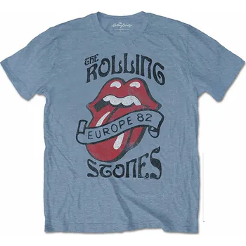 Pánská móda Rolling Stones tričko, Europe '82 Tour Blue, pánské M