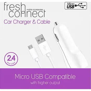 Fresh Connect nabíječka do auta USB 2,4A + Micro USB kabel