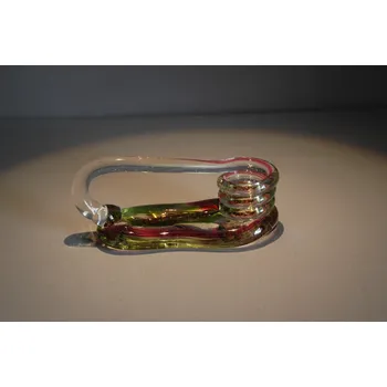 Svícen Svícen motaný z hutního skla 6x13cm I.