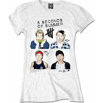 Dámské tričko 5 Seconds of Summer tričko, Scribbles Skinny Fit Girly, dámské M