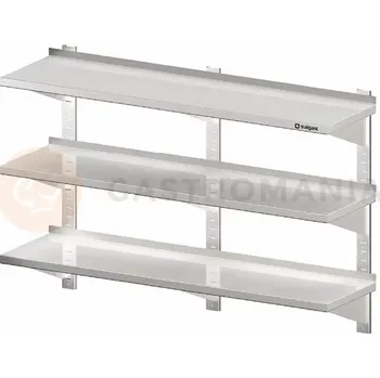 Závěsné křeslo Police nerezová závěsná třípatrová 1400x300x930 mm | STALGAST, 981803140