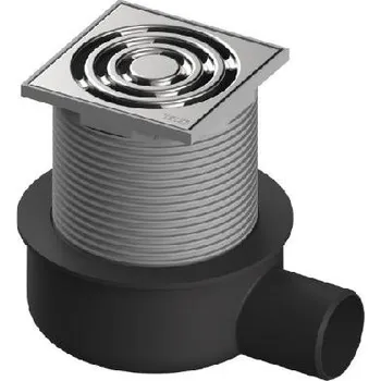 Odvodňovací žlab Tece Odtokové kanálky - Podlahová vpusť boční, snížená, 10x10 cm, nerez/plast 3601050