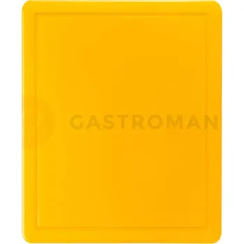 Granitový dřez Deska ke krájení s výřezem ze žlutého polypropylenu 60x40x1,8 cm | STALGAST, 341633