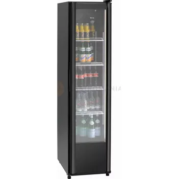 Lednice Chladící skříň prosklená, černá, 300 l, 480x775x1995 mm | BARTSCHER, 700812