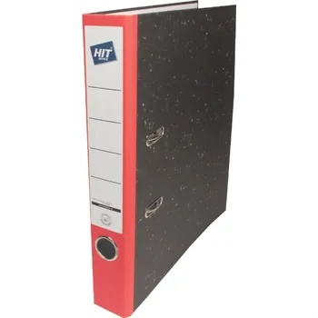 Pořadač pákový A4/50, rado, mramor, červený hřbet