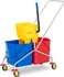 Úklidový vozík Ulsonix Úklidový vozík s lisem na mop a dvěma kbelíky 2x 24 l