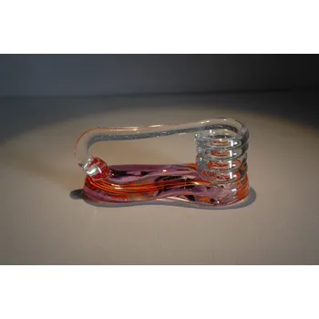 Svícen Svícen motaný z hutního skla 6x13cm III.