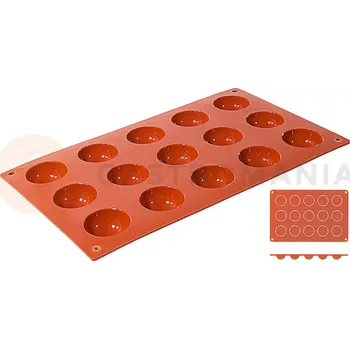Potravinová fólie Silikonová forma, polokoule 40x20 mm | CONTACTO, 6630/415