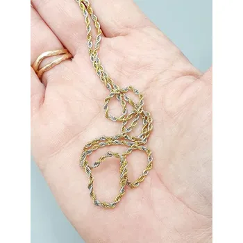 Řetízek Ocelový řetízek č. 20 - kroucený mix barev (0,2 x 45-50 cm) 50 cm