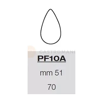 Výrobník cukrové vaty Šablona s formičkami na těsto - 70x vejce 51 mm, 57,5x39 cm | PAVONI, PF10A