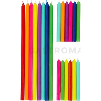 Výroba svíčky Svíčky na dort 20 ks. - 8 dlouhých, 12 krátkých, pestré barvy | WILTON, 2811-6015