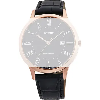 Řemínek na hodinky Kožený řemínek Orient UL00E011P0 18mm (pro model RF-QD00), černý