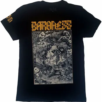 Pánské tričko Baroness tričko, Gold &amp; Grey Date Back BP Black, pánské XXL