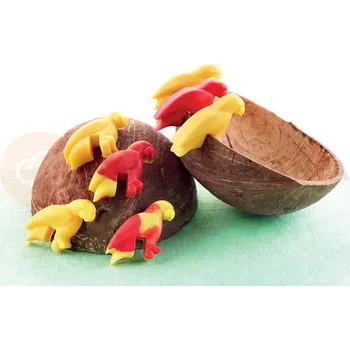 Kuchyňská sůl Forma na pralinky a čokoládky - papoušci, 36x34x12 mm, 5 ml | SILIKOMART, Parrots