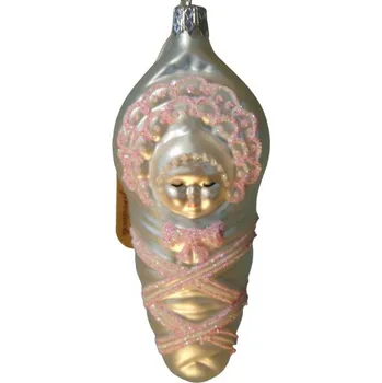 Vánoční ozdoba Vánoční ozdoba, miminko v růžové zavinovačce