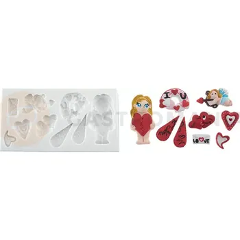 Kuchyňská sůl Forma na cukrovou hmotu SLK 1016 - láska, 170x90x15 mm | SILIKOMART, Slk1000 Vive L'amour