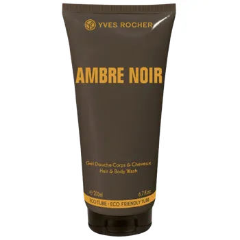 Sprchový gel Yves Rocher Ambre Noir pánský sprchový gel na tělo a vlasy 200 ml