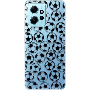 Pouzdro na mobilní telefon Odolné silikonové pouzdro iSaprio - Football pattern - black - Xiaomi Redmi Note 12 5G
