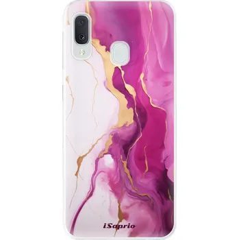 Pouzdro na mobilní telefon Odolné silikonové pouzdro iSaprio - Pink Gold Marble - Samsung Galaxy A20e