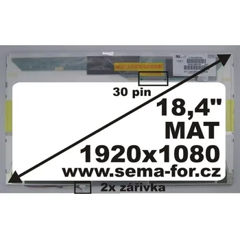 Náhradní displej pro notebook LTN184HT03