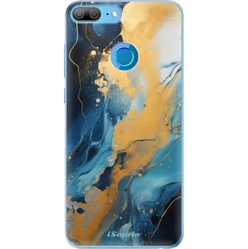 Pouzdro na mobilní telefon Odolné silikonové pouzdro iSaprio - Blue Gold Marble - Huawei Honor 9 Lite