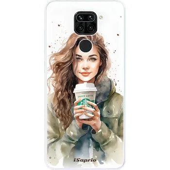 Pouzdro na mobilní telefon Odolné silikonové pouzdro iSaprio - Girl with latte - Xiaomi Redmi Note 9