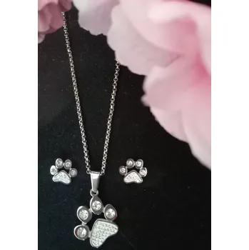 Souprava šperků Souprava chirurgická ocel, kočičí tlapka