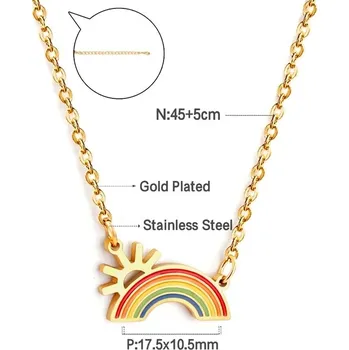 Náhrdelník Roztomilý dívčí náhrdelník z nerezové oceli - NE27960MG