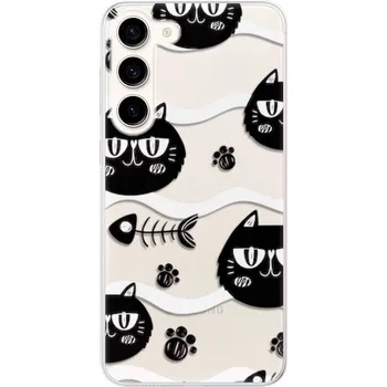 Odolné silikonové pouzdro iSaprio - Cat pattern 04 - Samsung Galaxy S23+ 5G