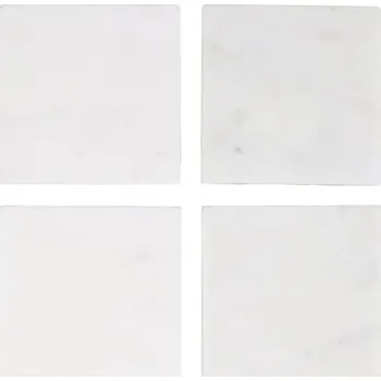 Podtácek Mramorové bílé podtácky na stůl z pravého mramoru