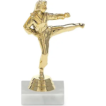 Figurka karate - žena, 12 cm, zlato, včetně podstavce