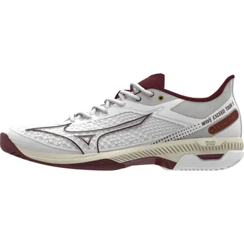 Dámská obuv Dámská tenisová obuv Mizuno WAVE EXCEED TOUR 5AC/White/Cabernet/Papyrus Velikost: 36.5/4.0