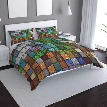 Povlečení Saténové povlečení Blocks Abstract - Sablio - 140x220 / 90x70