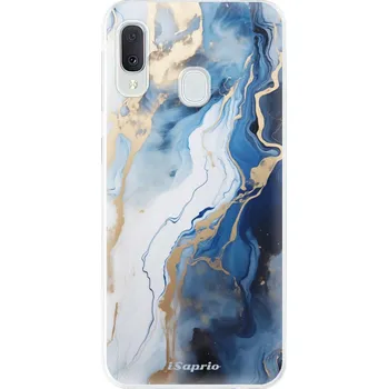 Pouzdro na mobilní telefon Odolné silikonové pouzdro iSaprio - Blue White Marble - Samsung Galaxy A20e