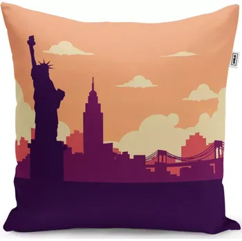 Polštář Dekorační polštář New York Socha svobody Art - Sablio - 40x40 cm