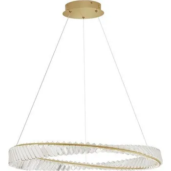 Nova Luce Závěsné designové svítidlo Aurelia 1, zlaté, ø 80cm, twist