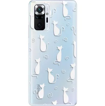 Pouzdro na mobilní telefon Odolné silikonové pouzdro iSaprio - Cat pattern 05 - white - Xiaomi Redmi Note 10 Pro