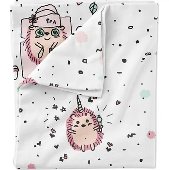 Povlečení Lullalove Povlečení z bavlněného saténu 140 x 200 cm - Ježek Růžový