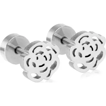 Náušnice Dětské náušnice z chirurgické oceli ve stříbrné barvě - EA611301S