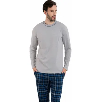 Pánské pyžamo Pánské pyžamo ITALIAN FASHION RUBEN dlouhé melanž/print XL 0