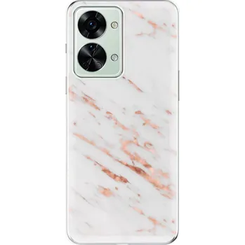 Pouzdro na mobilní telefon Odolné silikonové pouzdro iSaprio - Rose Gold Marble - OnePlus Nord 2T 5G