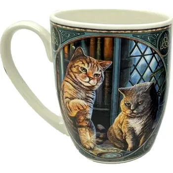 Porcelánový hrnek Kočka detektiv Holmes, design Lisa Parker