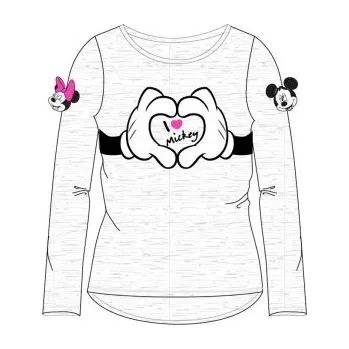 Dívčí tričko E plus M - Dívčí tričko s dlouhým rukávem myška Minnie mouse - šedé 116