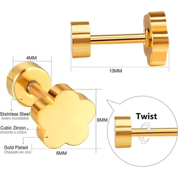 Náušnice Luxusní zirkonové náušnice s květinovým motivem - 91G