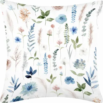 Povlečení DARRÉ Bavlněný povlak na polštář Boho zahrada - modrý Velikost: 40 x 40